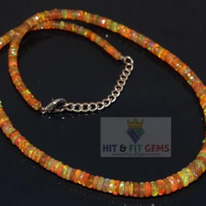 Natural Ethiopian Opal Faceted Heishi Beads, 4-6mm
