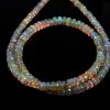 Natural Ethiopian Opal Faceted Rondelle Beads, 3-5mm