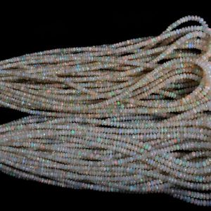 Wholesale lot Natural Ethiopian Opal Faceted Rondelle Beads, 3-6mm