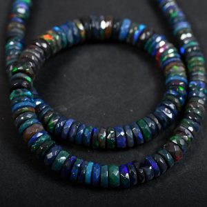 Natural Ethiopian Opal Faceted Heishi Beads