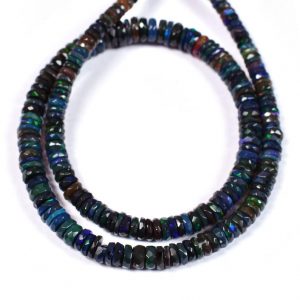 Natural Ethiopian Opal Faceted Heishi Beads