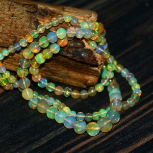 Natural Ethiopian Opal Round Beads