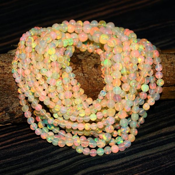 Rainbow Multi Fire Opal Gemstone Beads