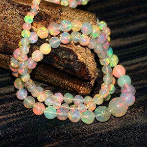 Ethiopian Multi Fire Opal Gemstone Beads