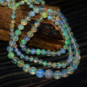 Ethiopian Multi Fire Opal Round Gemstone Beads