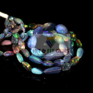 Natural Ethiopian Opal Faceted Nuggets Beads, 66cts