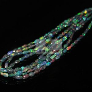 Natural Ethiopian Opal Faceted Nuggets Beads, 39cts