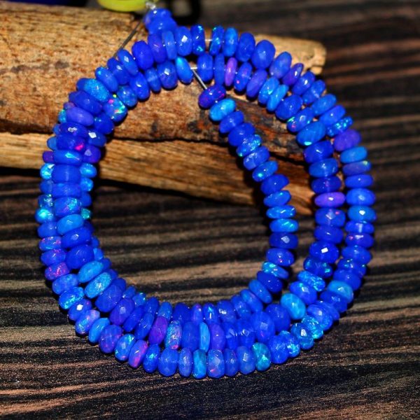 blue opal faceted beads