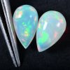Natural Ethiopian Opal Smooth Pear Cabochon, 11X7mm
