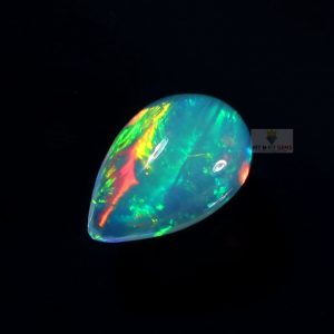 Natural Ethiopian Opal Smooth Pear Cabochon, 11.5X7mm, 1.3cts