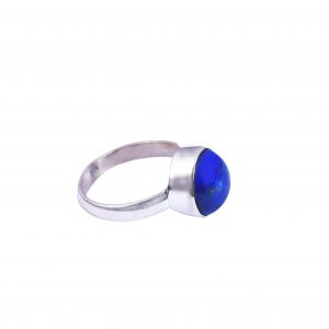 Natural Lapis lazuli & Solid 925 Sterling Silver Gemstone Ring - R1047