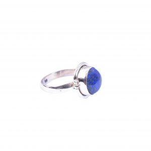 Natural Lapis lazuli & Solid 925 Sterling Silver Gemstone Ring - R1053