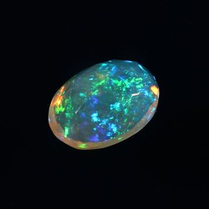 1.85 cts Natural ethiopian opal faceted yellow gemstone oval shape - 405