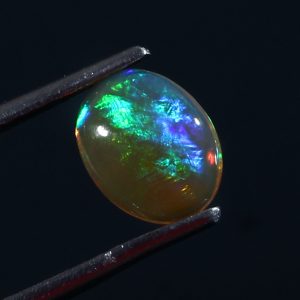 0.75 Cts Natural ethiopian opal smooth gemstone oval shape yellow opal - 436