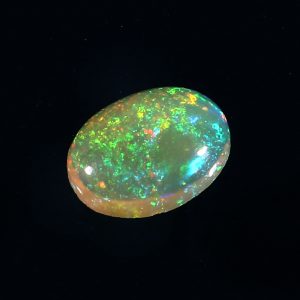 0.85Cts Natural ethiopian opal smooth yellow gemstone oval shape - 423