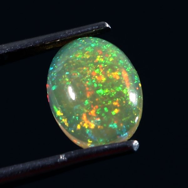 0.85Cts Natural ethiopian opal smooth yellow gemstone oval shape - 423