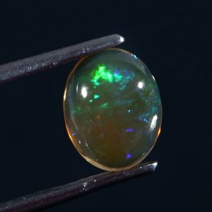 1.2 Natural ethiopian opal smooth gemstone oval shape yellow opal - 387