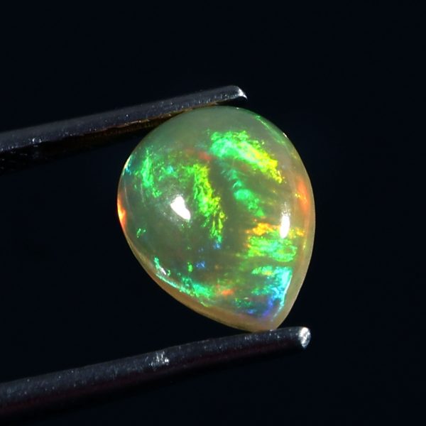 1.15 Cts Natural ethiopian opal gemstone pear shape yellow opal - 386