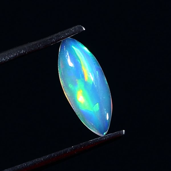 0.5 Cts Natural ethiopian opal Marquise shape white smooth gemstone - 389