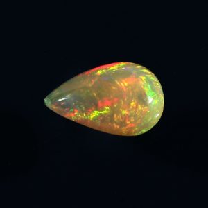 1.5 Cts Natural ethiopian opal smooth gemstone pear shape yellow opal - 435