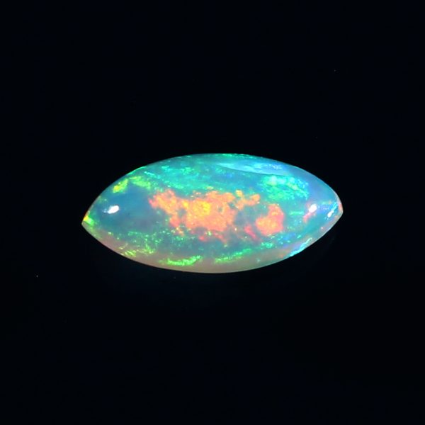 0.75 Cts Natural ethiopian opal smooth white gemstone marquise shape - 429