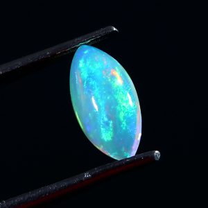 0.75 Cts Natural ethiopian opal smooth white gemstone marquise shape - 429