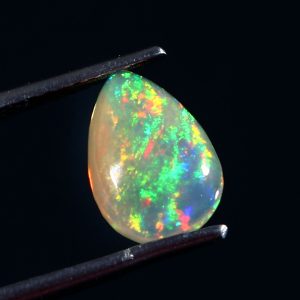 1.15 Cts Natural ethiopian opal smooth pear shape yellow gemstone - 433