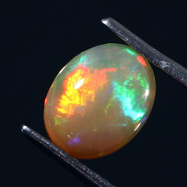 1.15 Cts Natural ethiopian opal smooth yellow gemstone oval shape - 421