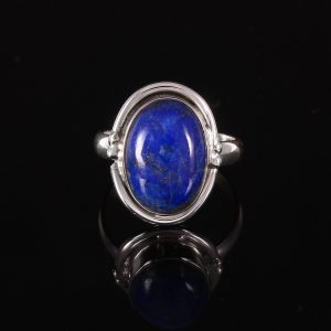 Natural Lapis lazuli & Solid 925 Sterling Silver Gemstone Ring - R1226