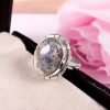 Natural Dendrite opal & Solid 925 Sterling Silver Gemstone Ring - R1228