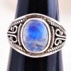 Natural Moonstone & Solid 925 Sterling Silver Gemstone Ring - R 1348