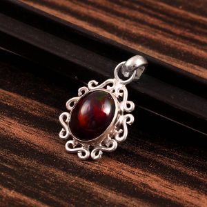 Natural Opal Stone 925 Sterling Silver Pendant Jewelry P-613