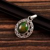 Natural Opal Stone 925 Sterling Silver Pendant Jewelry P-612