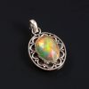 Natural Opal Stone 925 Sterling Silver Pendant Jewelry P-606