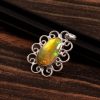 Natural ethiopian Opal Stone 925 Sterling Silver Pendant Jewelry P-560