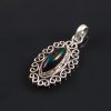 Natural Ethiopian Opal Stone 925 Sterling Silver Pendant Jewelry P-634
