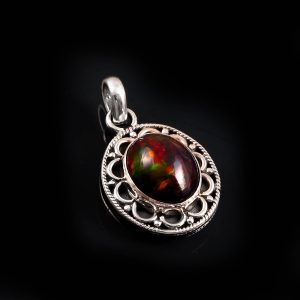 Natural Opal Stone 925 Sterling Silver Pendant Jewelry P-620