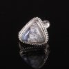 Natural Dendrite opal & Solid 925 Sterling Silver Gemstone Ring - R 1322