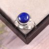 Natural Lapis lazuli & Solid 925 Sterling Silver Gemstone Ring - R 1301