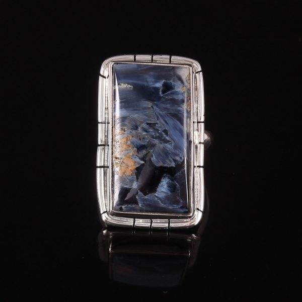 Natural Pietersite & Solid 925 Sterling Silver Gemstone Ring - R1245