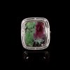 Natural Ruby Zoisite & Solid 925 Sterling Silver Gemstone Ring - R 1320