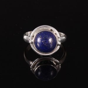 Natural Lapis Lazuli & Solid 925 Sterling Silver Gemstone Ring - R 1337