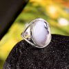 Natural Dendrite opal & Solid 925 Sterling Silver Gemstone Ring - R1294
