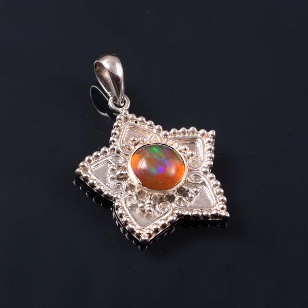Ethiopian Opal 925 Sterling Silver Pendant Jewelry, Opal Jewelry P-521