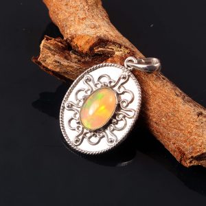 Ethiopian Opal 925 Sterling Silver Pendant Jewelry, Opal Jewelry P-523