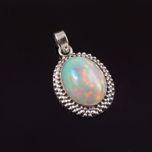 Gemstone Opal Stone 925 Sterling Silver Pendant Jewelry P-773