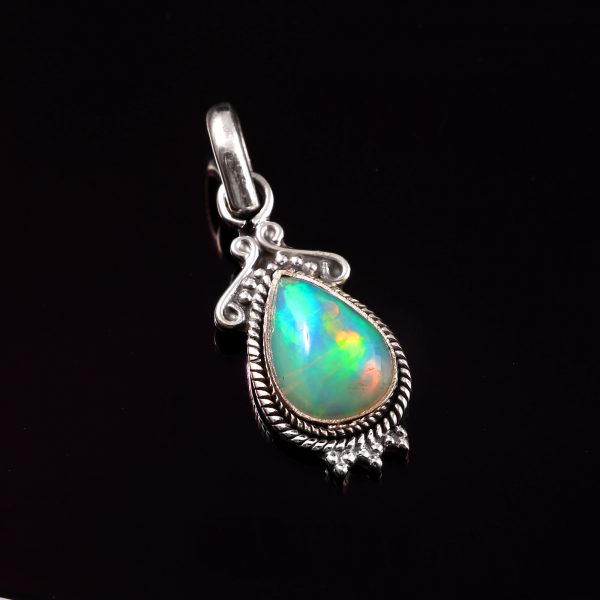 Gemstone Opal Stone 925 Sterling Silver Pendant Jewelry P-792