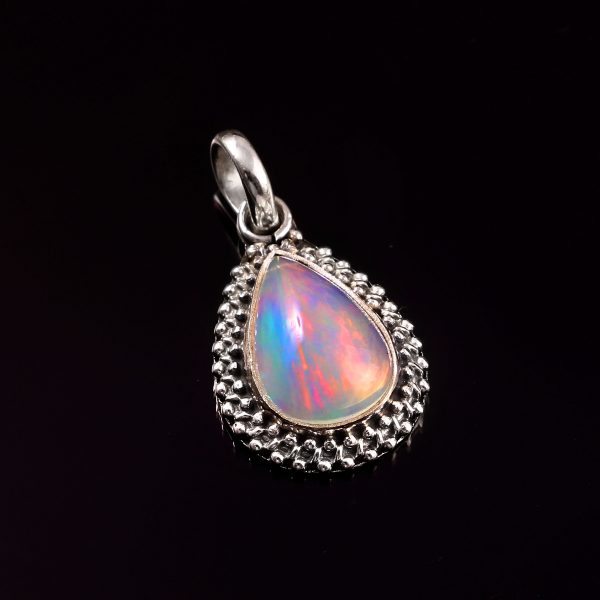 Gemstone Opal Stone 925 Sterling Silver Pendant Jewelry P-772