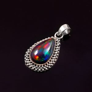 Gemstone Opal Stone 925 Sterling Silver Pendant Jewelry P-776