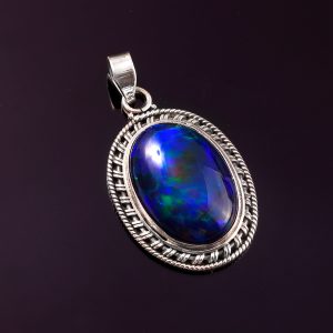 Gemstone Opal Stone 925 Sterling Silver Pendant Jewelry P-798